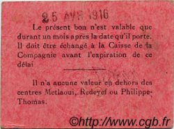 2 Francs TUNISIA  1916 P.-- VF