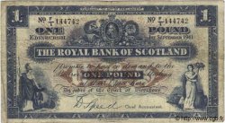 1 Pound SCOTLAND  1941 P.322a F