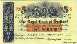 5 Pounds SCOTLAND  1955 P.323c fST