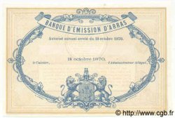 5 Francs Non émis FRANCE regionalismo y varios Arras 1870 BPM.082.01 FDC
