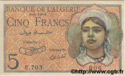 5 Francs ALGERIA  1944 P.094a UNC