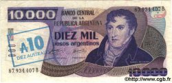 10 Australes sur 10000 Pesos Argentinos ARGENTINA  1985 P.322b UNC