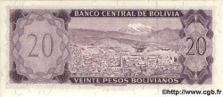 20 Pesos Bolivianos BOLIVIA  1962 P.155a FDC