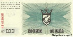 100 Dinara BOSNIEN-HERZEGOWINA  1992 P.13a ST