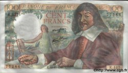 100 Francs DESCARTES FRANCE  1944 F.27.08 pr.NEUF