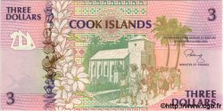 3 Dollars COOK ISLANDS  1992 P.07a UNC