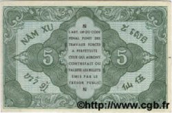 5 Cents FRENCH INDOCHINA  1942 P.088a AU