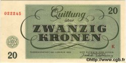 20 Kronen ISRAEL Terezin / Theresienstadt 1943 WW II.705 ST
