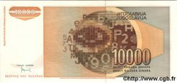 10000 Dinara YUGOSLAVIA  1992 P.116b FDC