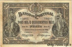 2500 Reis PORTUGAL  1893 P.074 fVZ