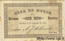 100 Reis PORTUGAL  1891 P.088 SS