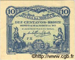10 Centavos PORTUGAL  1917 P.095c fST