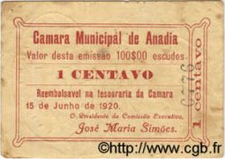 1 Centavo PORTUGAL Anadia 1920  VF