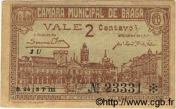 2 Centavos PORTUGAL Braga 1920  VF