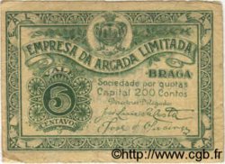 5 Centavos PORTUGAL Braga 1918  F