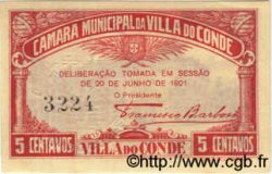 5 Centavos PORTOGALLO Villa Do Conde 1921  AU