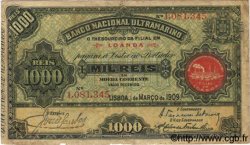 1000 Reis ANGOLA Loanda 1909 P.027 MB
