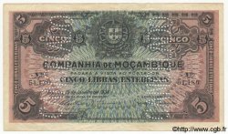 5 Libras MOZAMBICO Beira 1934 P.R32 BB