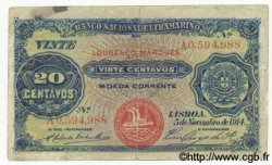 20 Centavos MOZAMBIQUE  1914 P.060 TB