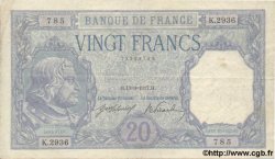20 Francs BAYARD  FRANCE  1917 F.11.02 TTB