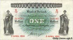 1 Pound IRLANDE DU NORD  1933 P.051b TB à TTB