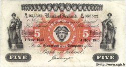 5 Pounds IRLANDE DU NORD  1940 P.052b TB+