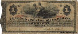 1 Peso  CUBA  1872 P.027a B+