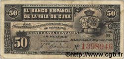 50 Centavos CUBA  1896 P.046a TTB