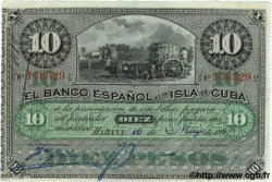 10 Pesos CUBA  1896 P.049a AU