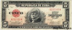 5 Pesos CUBA  1936 P.070b BC+