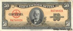 50 Pesos CUBA  1958 P.081b TTB