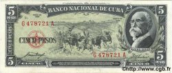 5 Pesos CUBA  1958 P.091a SUP