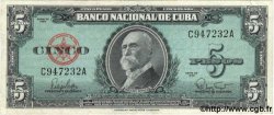 5 Pesos CUBA  1960 P.092a TTB