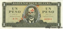 1 Peso Spécimen CUBA  1966 P.100s NEUF