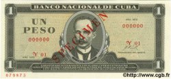 1 Peso Spécimen CUBA  1972 P.102as NEUF