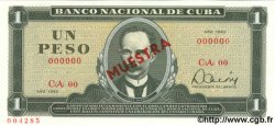 1 Peso Spécimen CUBA  1982 P.102b FDC