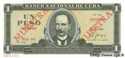 1 Peso Spécimen CUBA  1988 P.102d NEUF