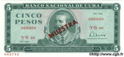 5 Pesos Spécimen CUBA  1985 P.103c FDC