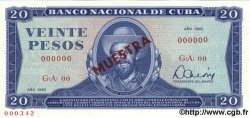 20 Pesos Spécimen CUBA  1983 P.105c NEUF