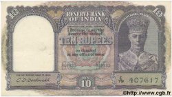 10 Rupees INDE  1943 P.024 TTB à SUP