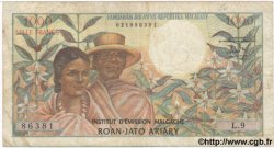 1000 Francs - 200 Ariary MADAGASCAR  1966 P.059 TB+