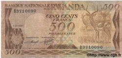 500 Francs RWANDA  1981 P.16 TB+