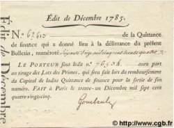 1 Bulletin FRANCE  1785  TTB+