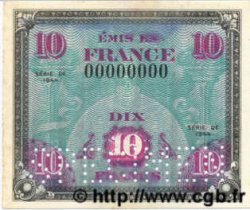 10 Francs DRAPEAU Spécimen FRANCE  1944 VF.18.00Sp TTB
