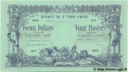 20 Dollars - 20 Piastres Spécimen INDOCHINE FRANÇAISE  1876 P.002As NEUF