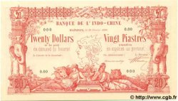 20 Dollars - 20 Piastres Épreuve INDOCINA FRANCESE Haïphong 1898 P.016 FDC
