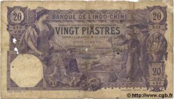 20 Piastres INDOCHINE FRANÇAISE Saïgon 1913 P.038b B