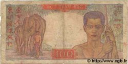 100 Piastres INDOCINA FRANCESE  1947 P.082a q.MB