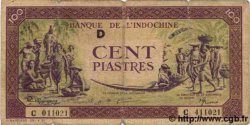100 Piastres violet et vert INDOCHINE FRANÇAISE  1944 P.067 B