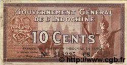 10 Cents INDOCHINE FRANÇAISE  1939 P.085d TB+